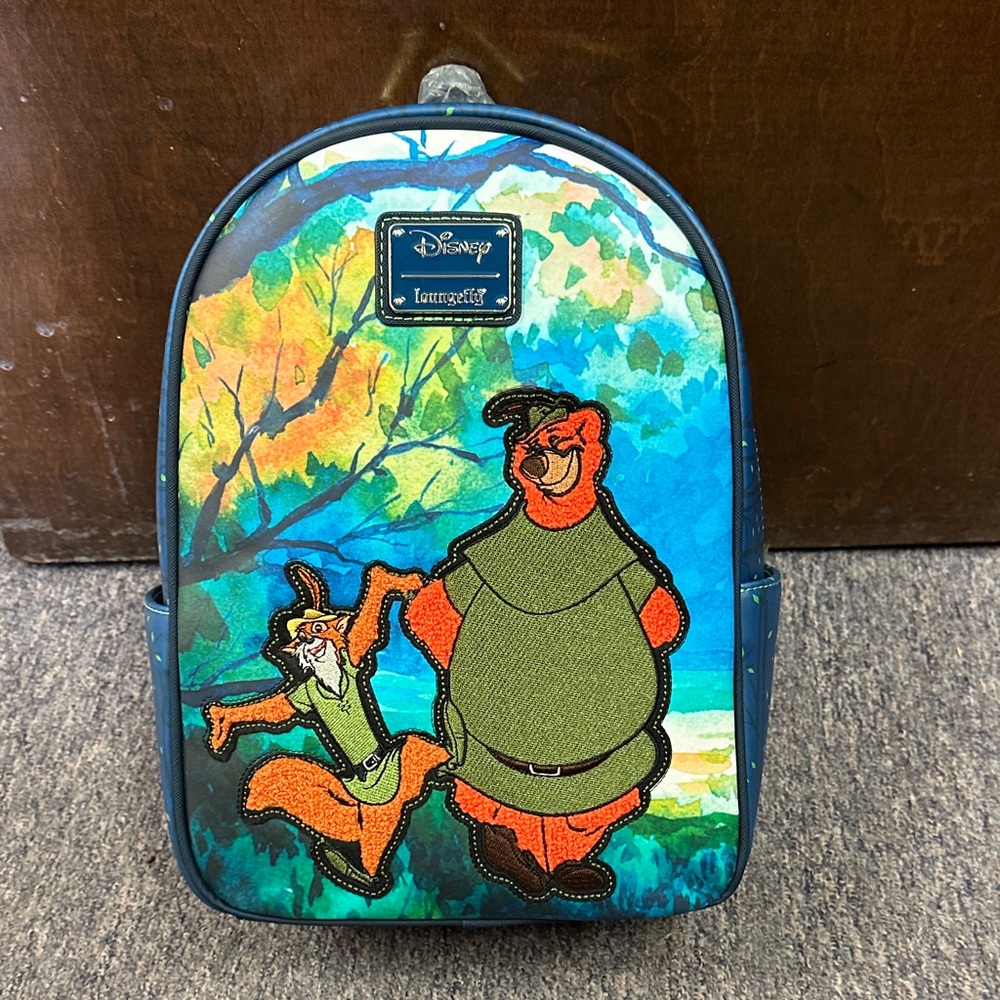 Loungefly Disney Robin Hood Backpack - Green and Blue